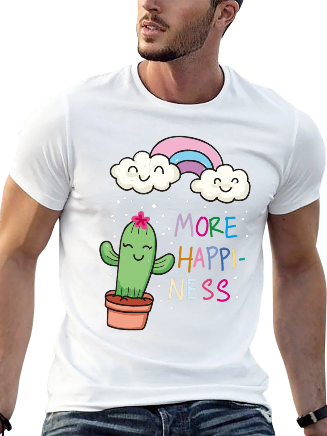 More Happiness Cactus Graphic Tee
