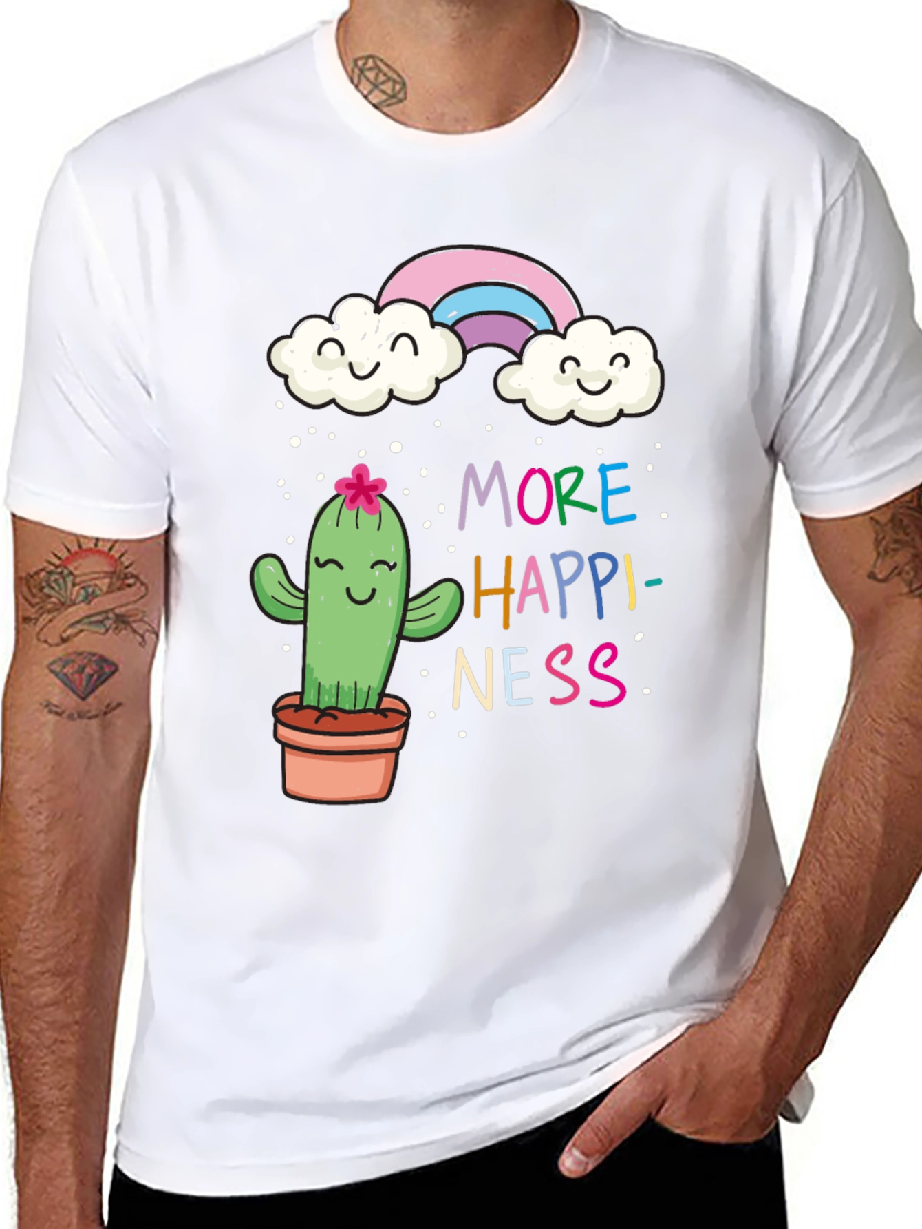 More Happiness Cactus Graphic Tee
