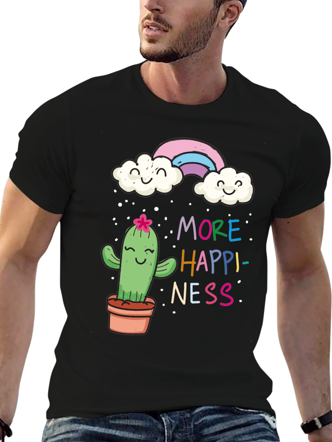 More Happiness Cactus Graphic Tee