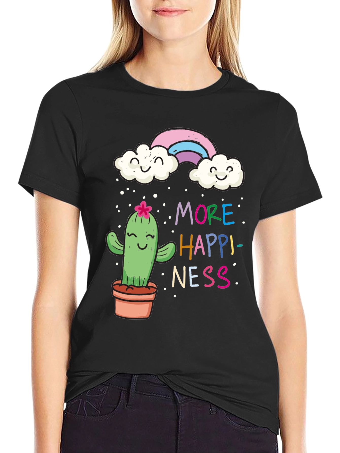 More Happiness Cactus Graphic Tee
