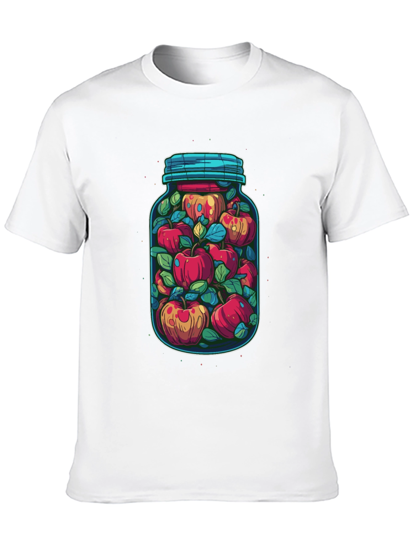Jar of Apples Graphic Tee - Quirky Fruit Design