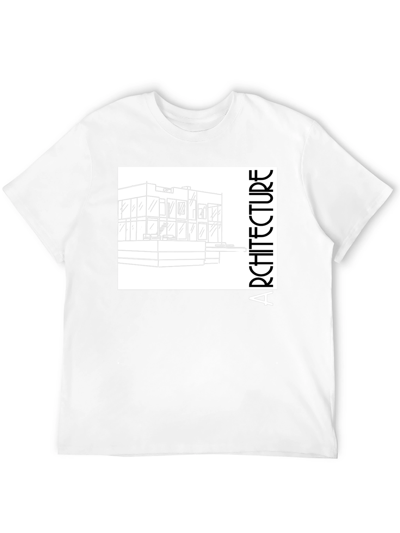 Architecture Tee - Modern Building Sketch Black T-Shirt