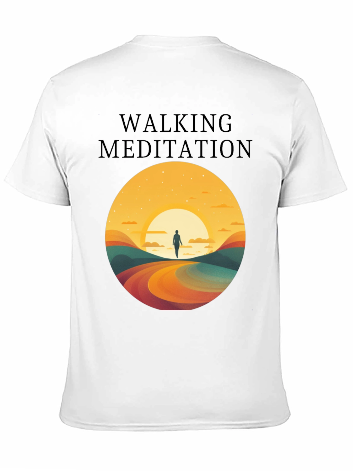 Walking Meditation Graphic Tee - Zen Mindful Shirt