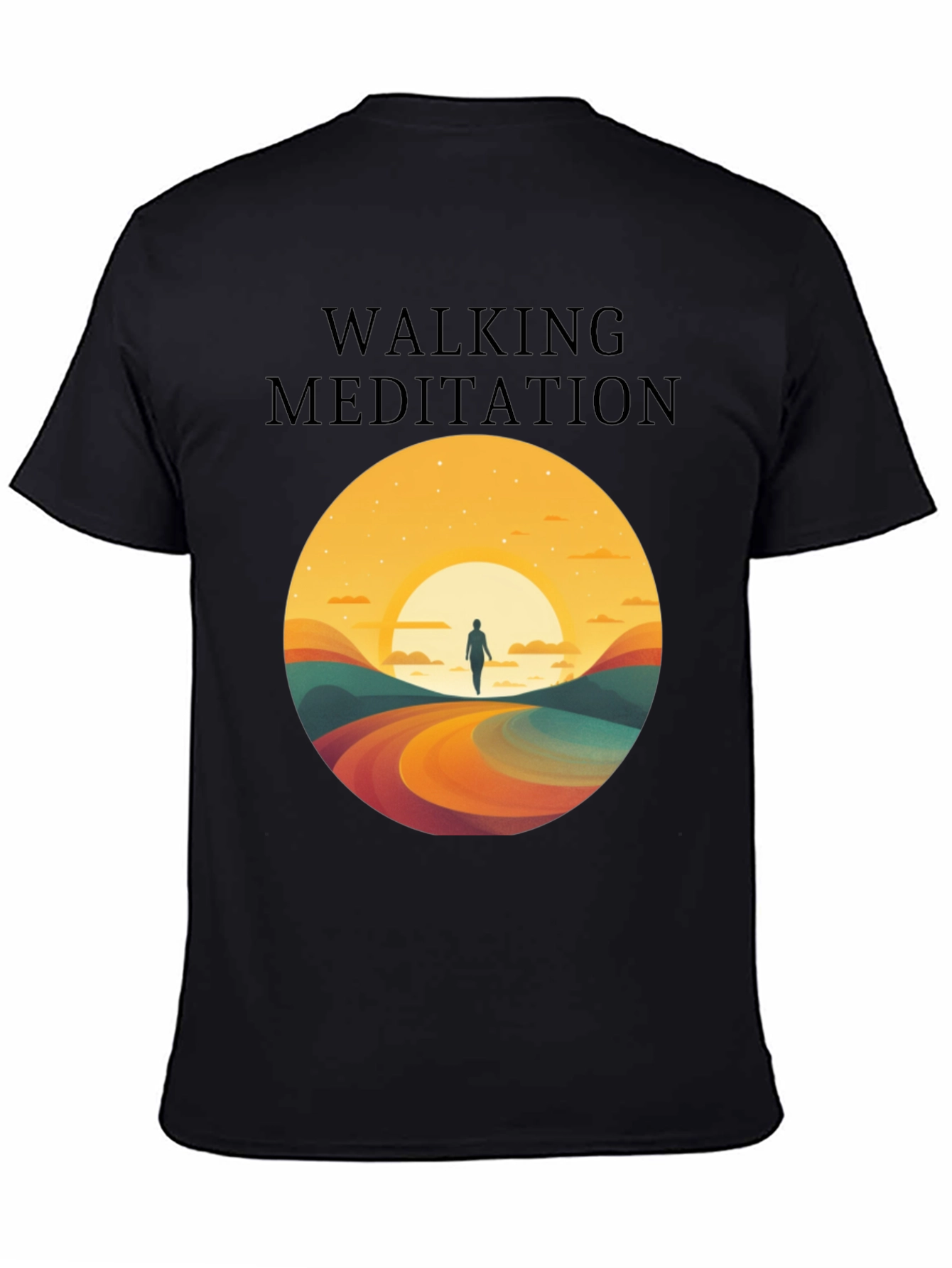 Walking Meditation Graphic Tee - Zen Mindful Shirt