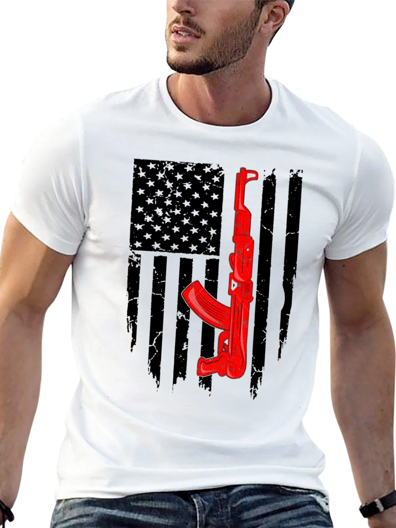 American Flag AK-47 Graphic Tee