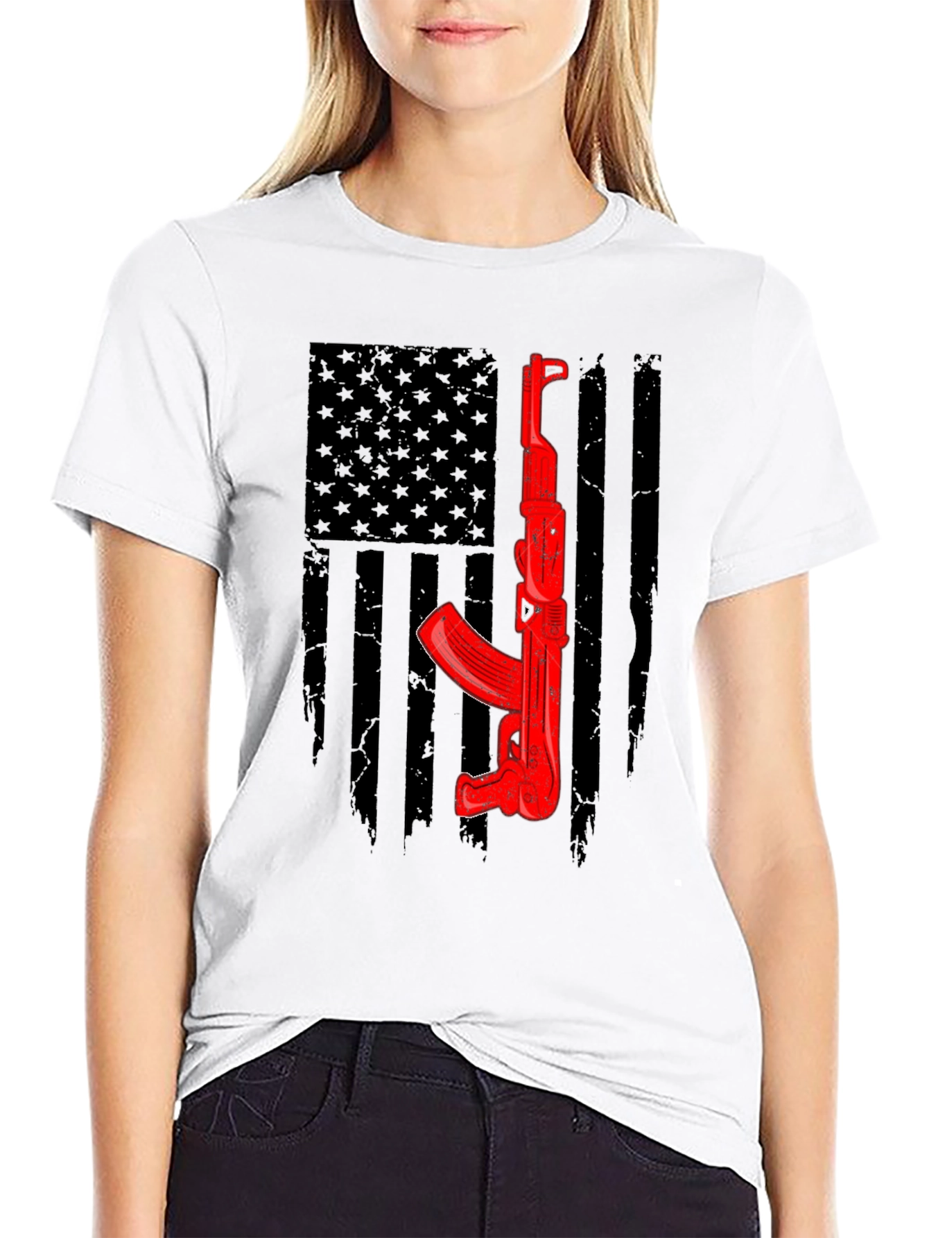 American Flag AK-47 Graphic Tee