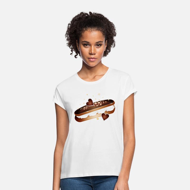 Illustration of a stuffed eclair with hearts