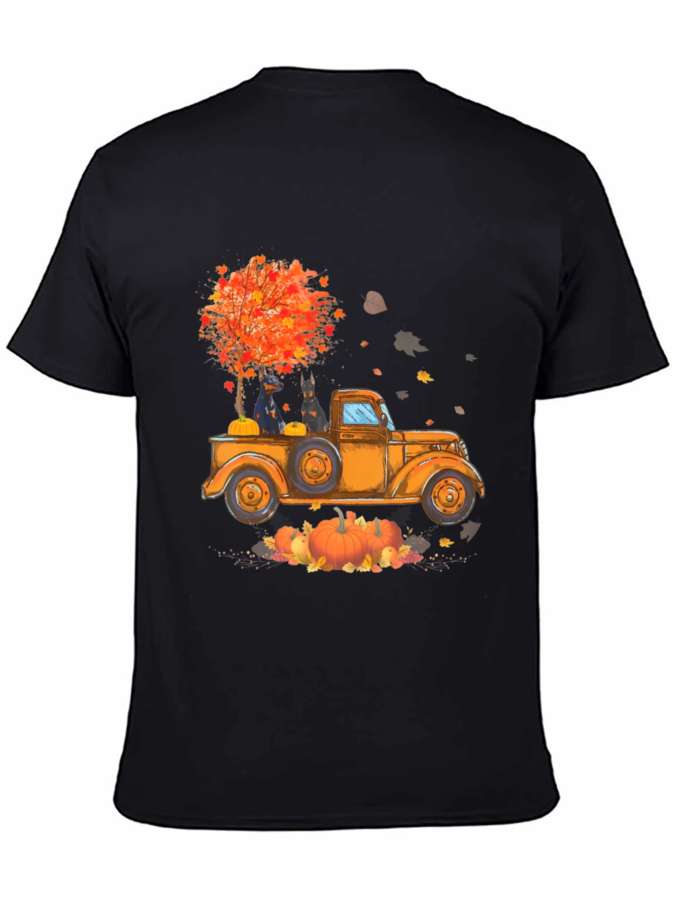 Fall Truck Dobermans Graphic Tee