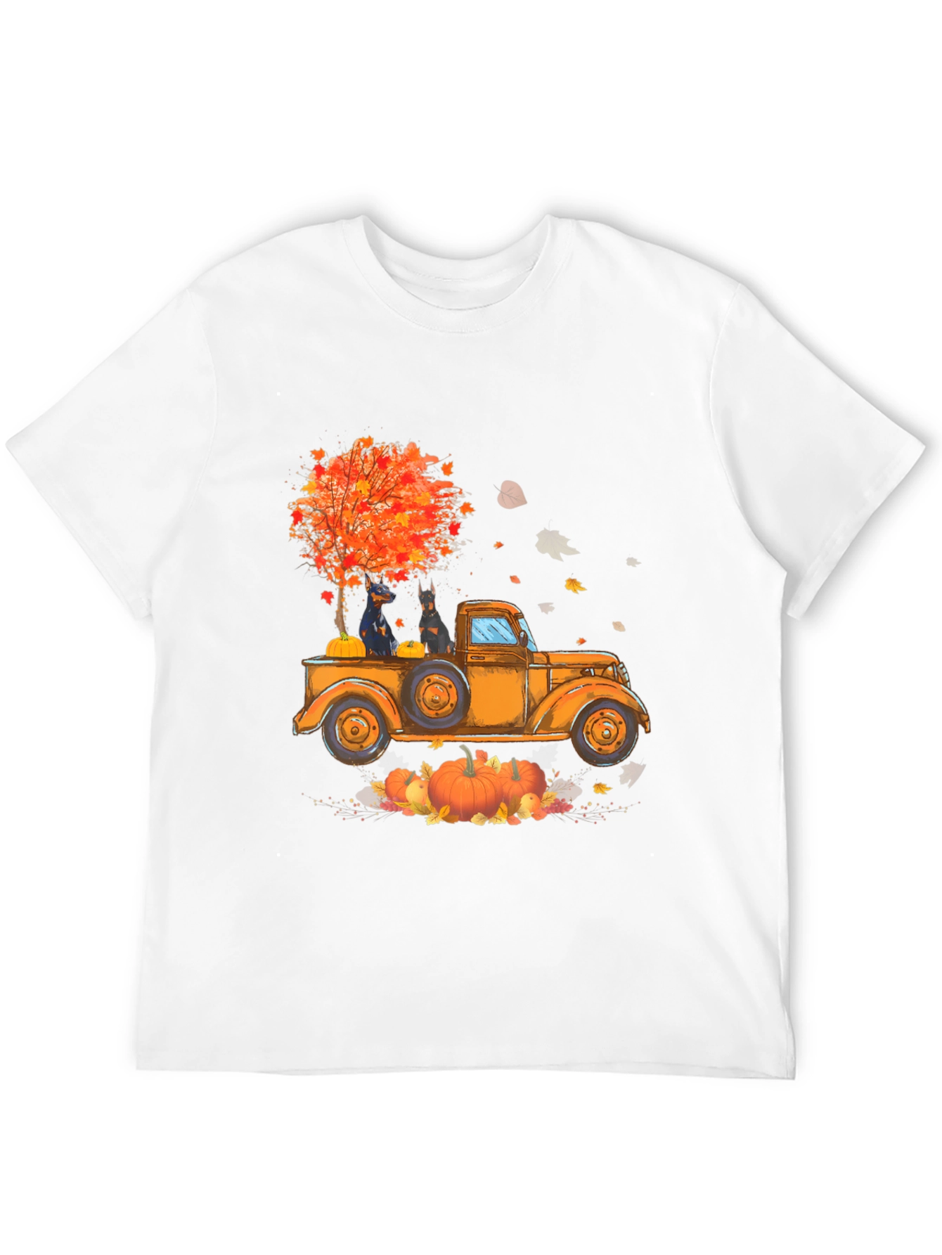 Fall Truck Dobermans Graphic Tee