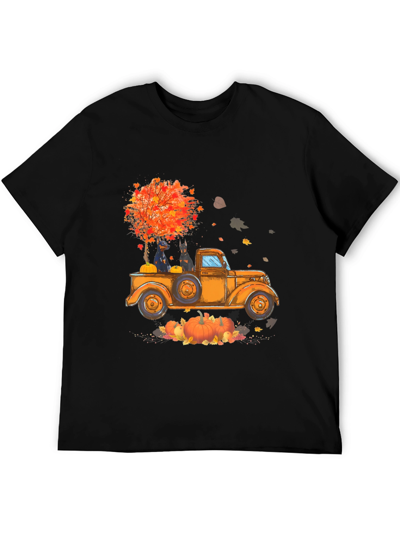 Fall Truck Dobermans Graphic Tee