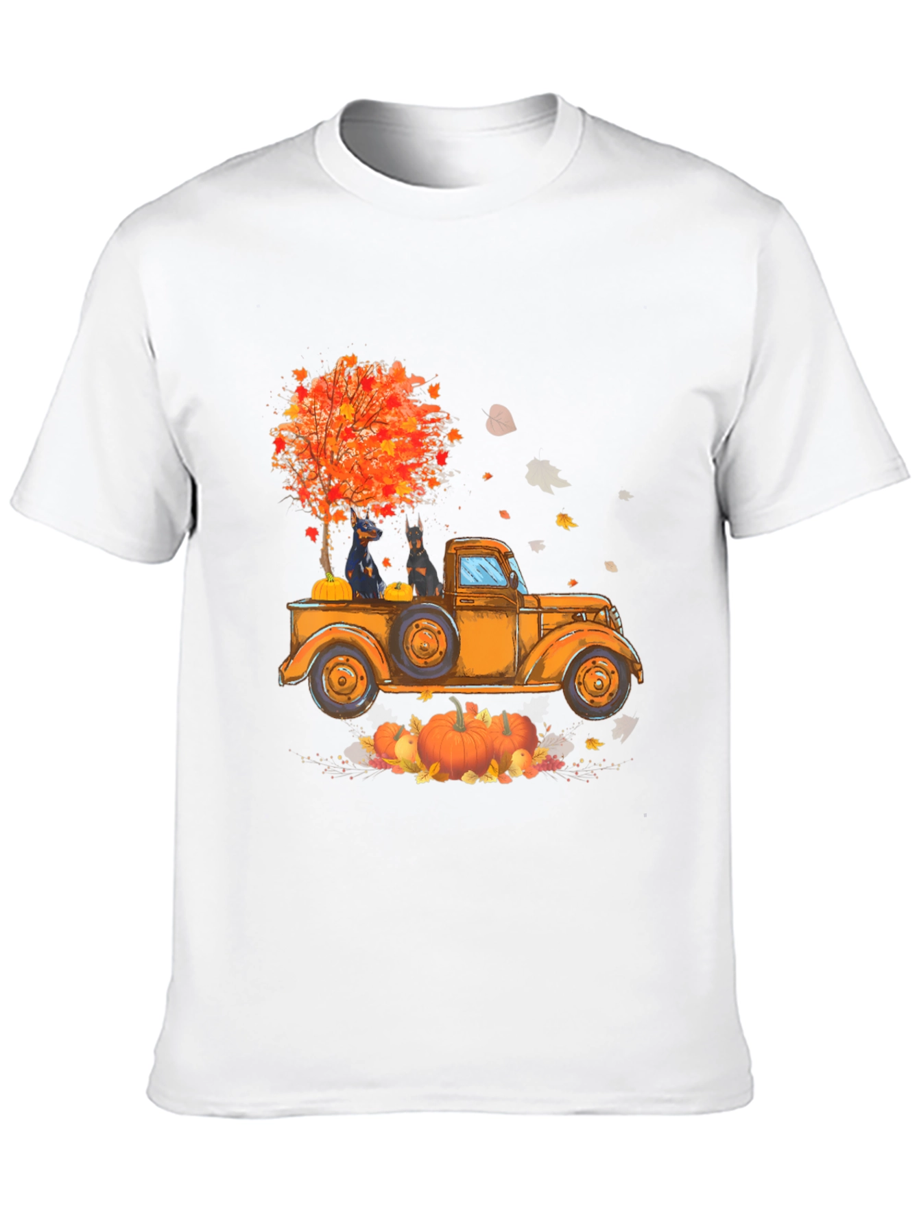 Fall Truck Dobermans Graphic Tee