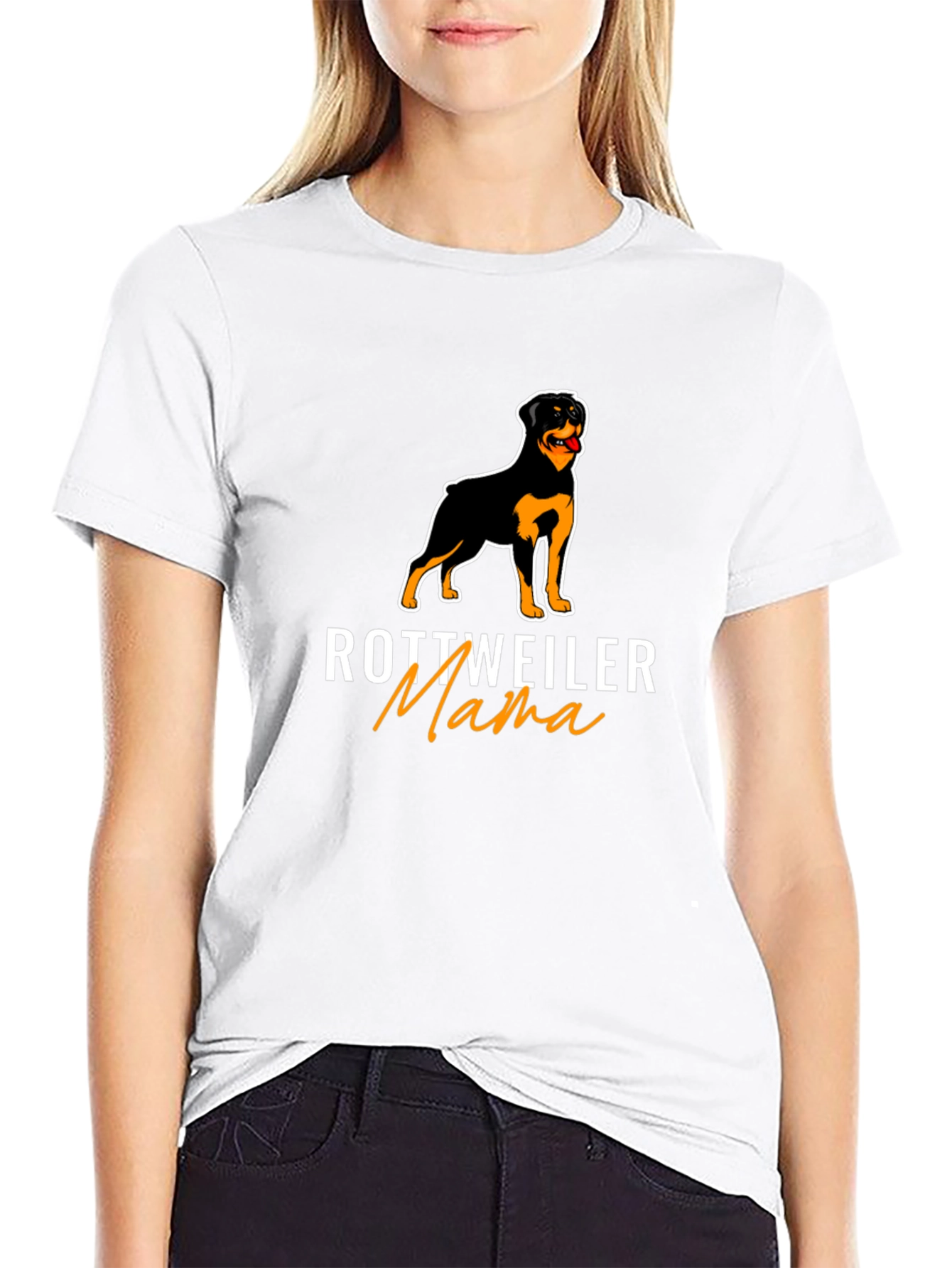 Rottweiler Mama Graphic Tee - Dog Lover Shirt