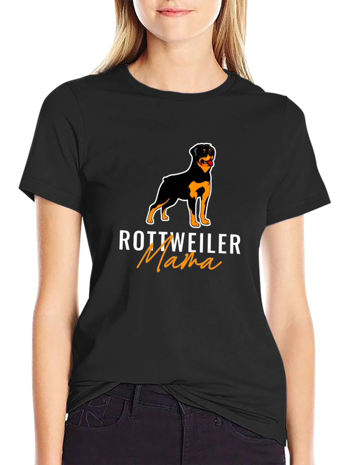 Rottweiler Mama Graphic Tee - Dog Lover Shirt