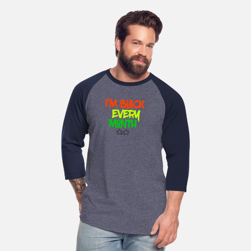 I'm Black Every Month Glasses on t-shirt Men's