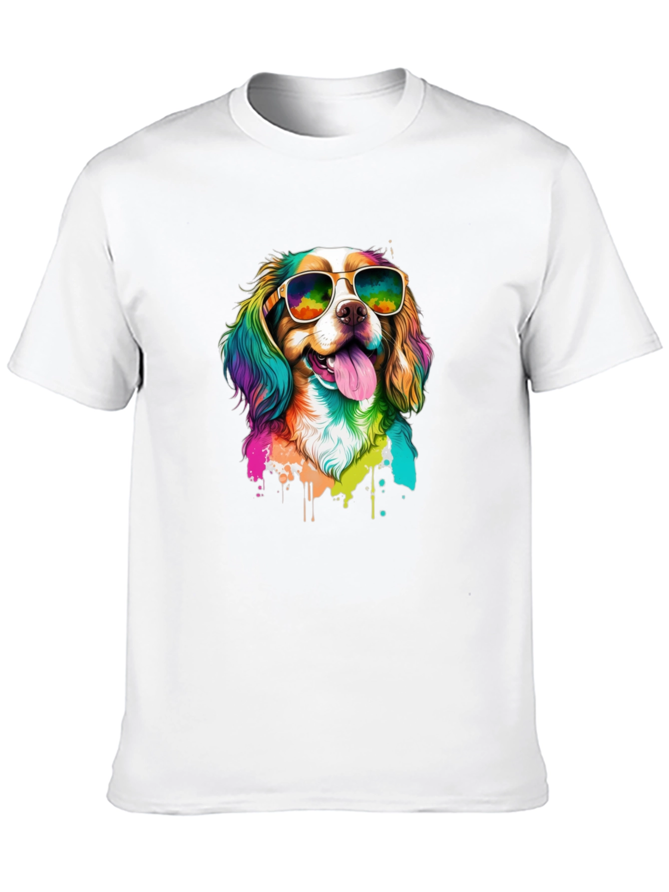 Cool Dog in Sunglasses Black T-Shirt