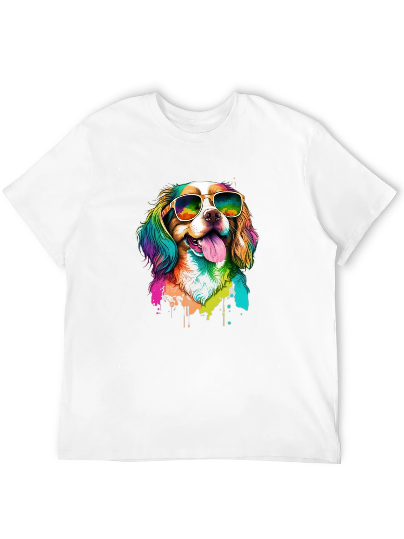 Cool Dog in Sunglasses Black T-Shirt