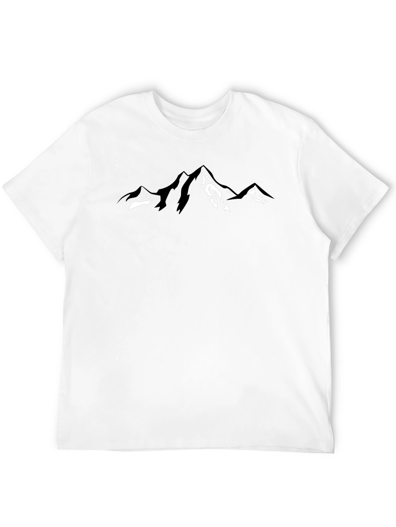 Mountain Peak Graphic Mens T-Shirt - Black