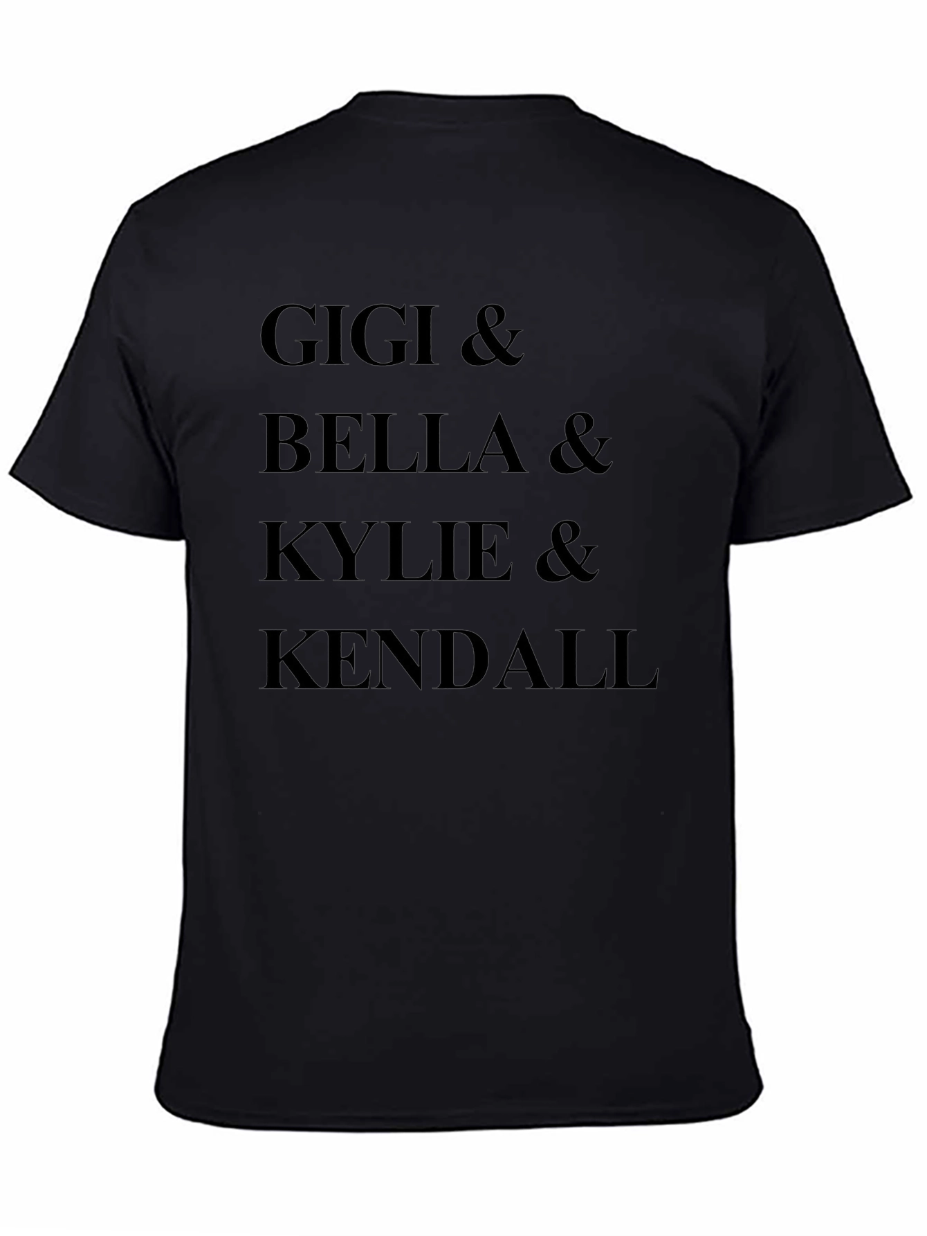 Gigi Bella Kylie Kendall Black Graphic Tee