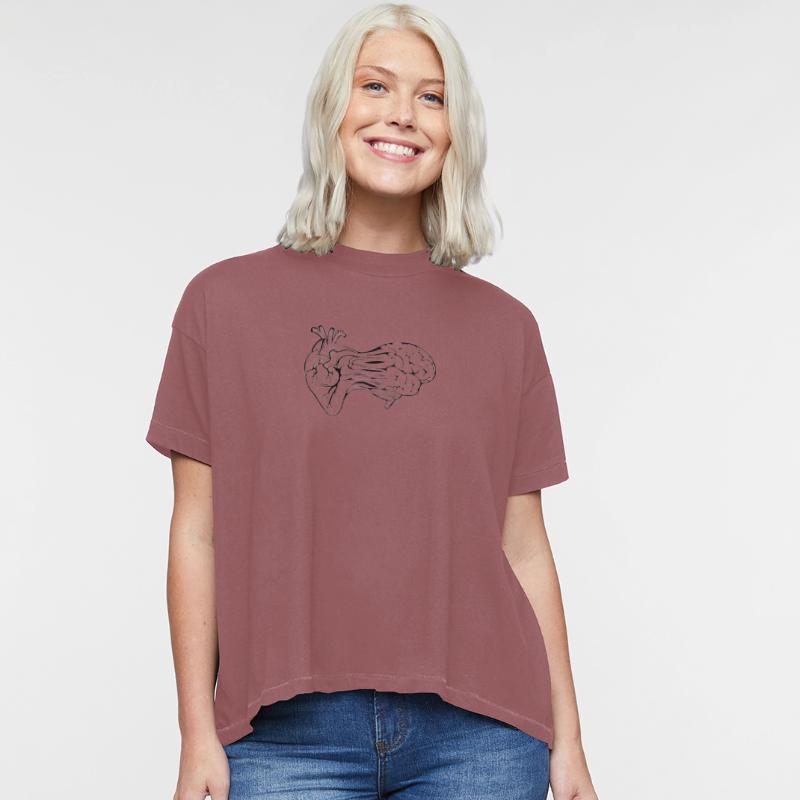Intricate Brain Heart Line Art Design