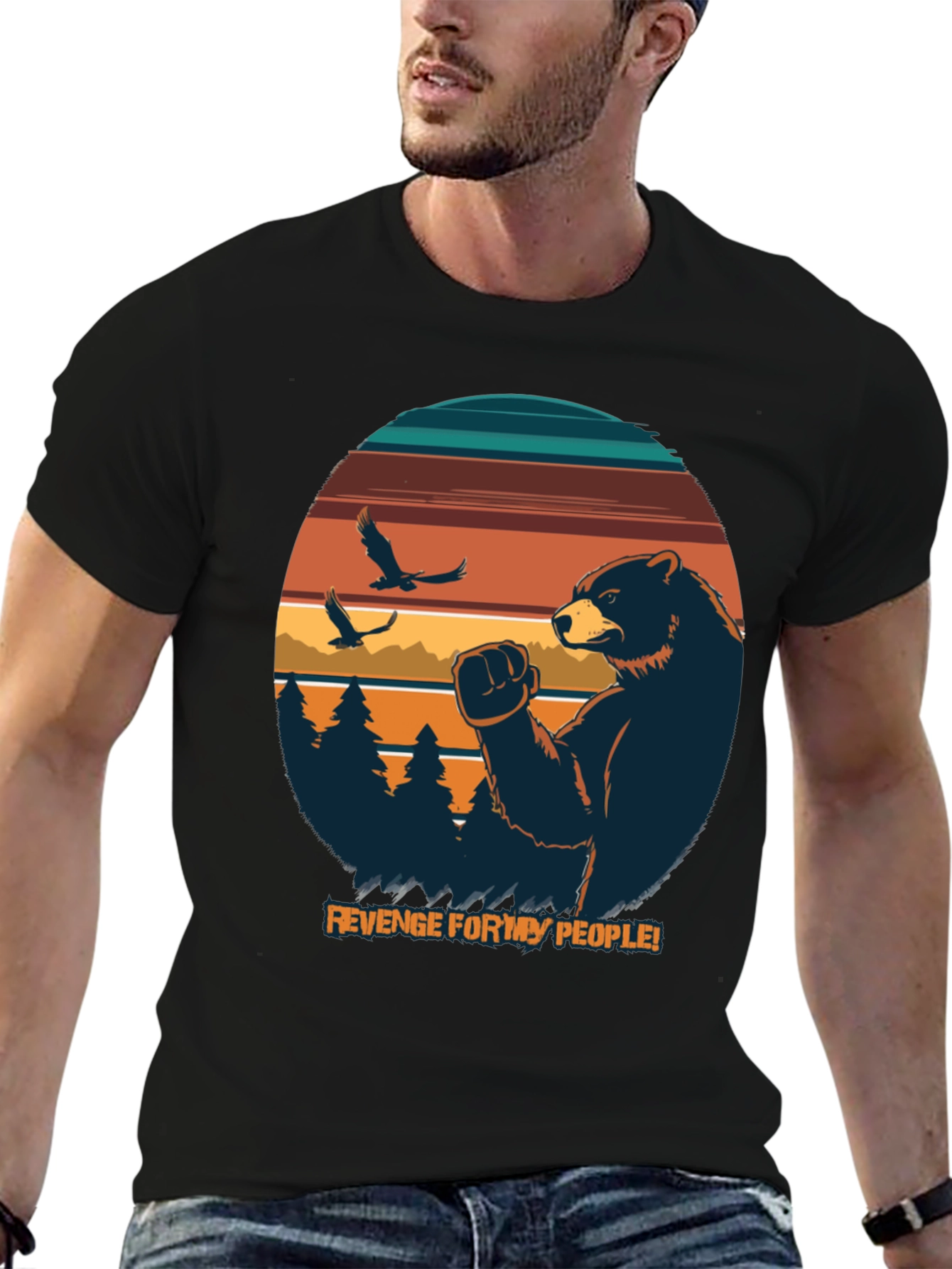 Revenge for My People Bear Graphic Tee