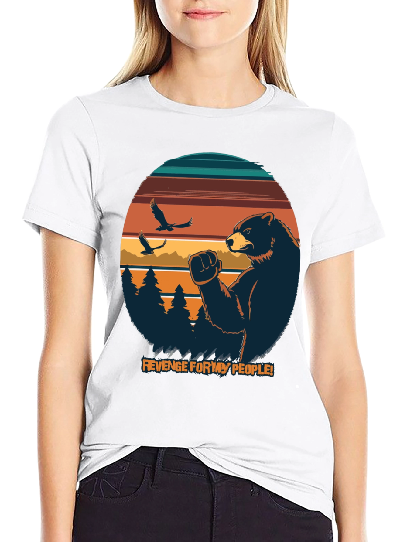 Revenge for My People Bear Graphic Tee