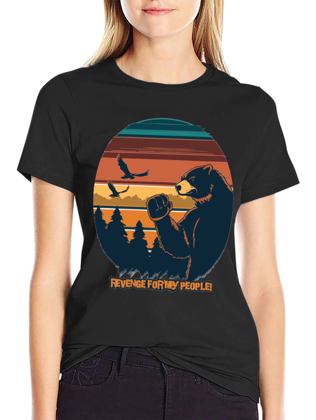 Revenge for My People Bear Graphic Tee