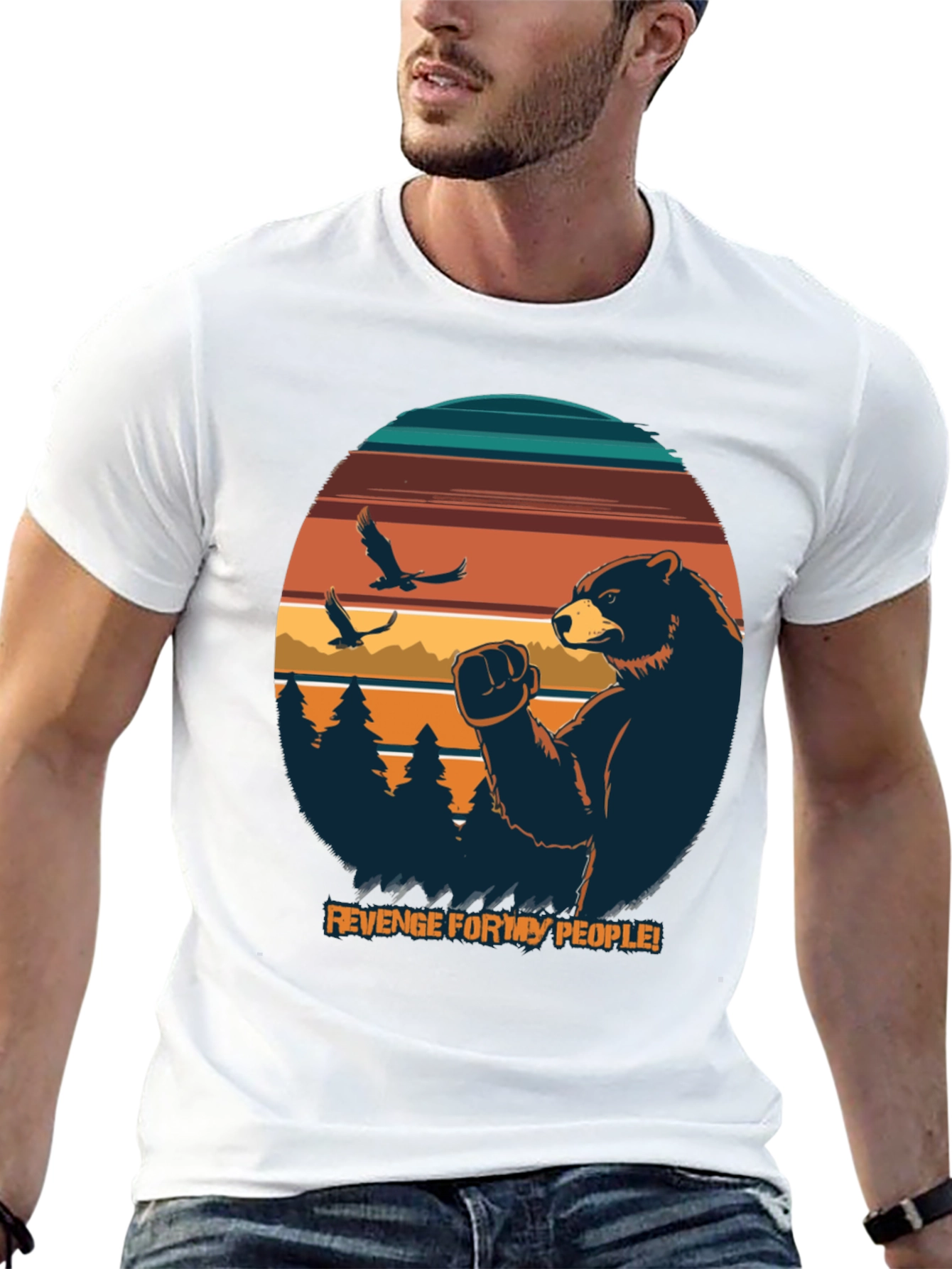 Revenge for My People Bear Graphic Tee