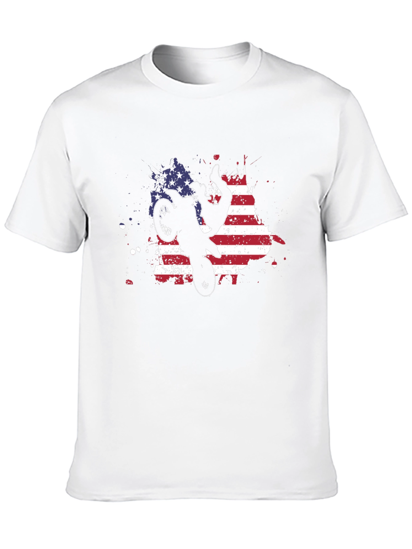American Flag Motocross T-Shirt - Black