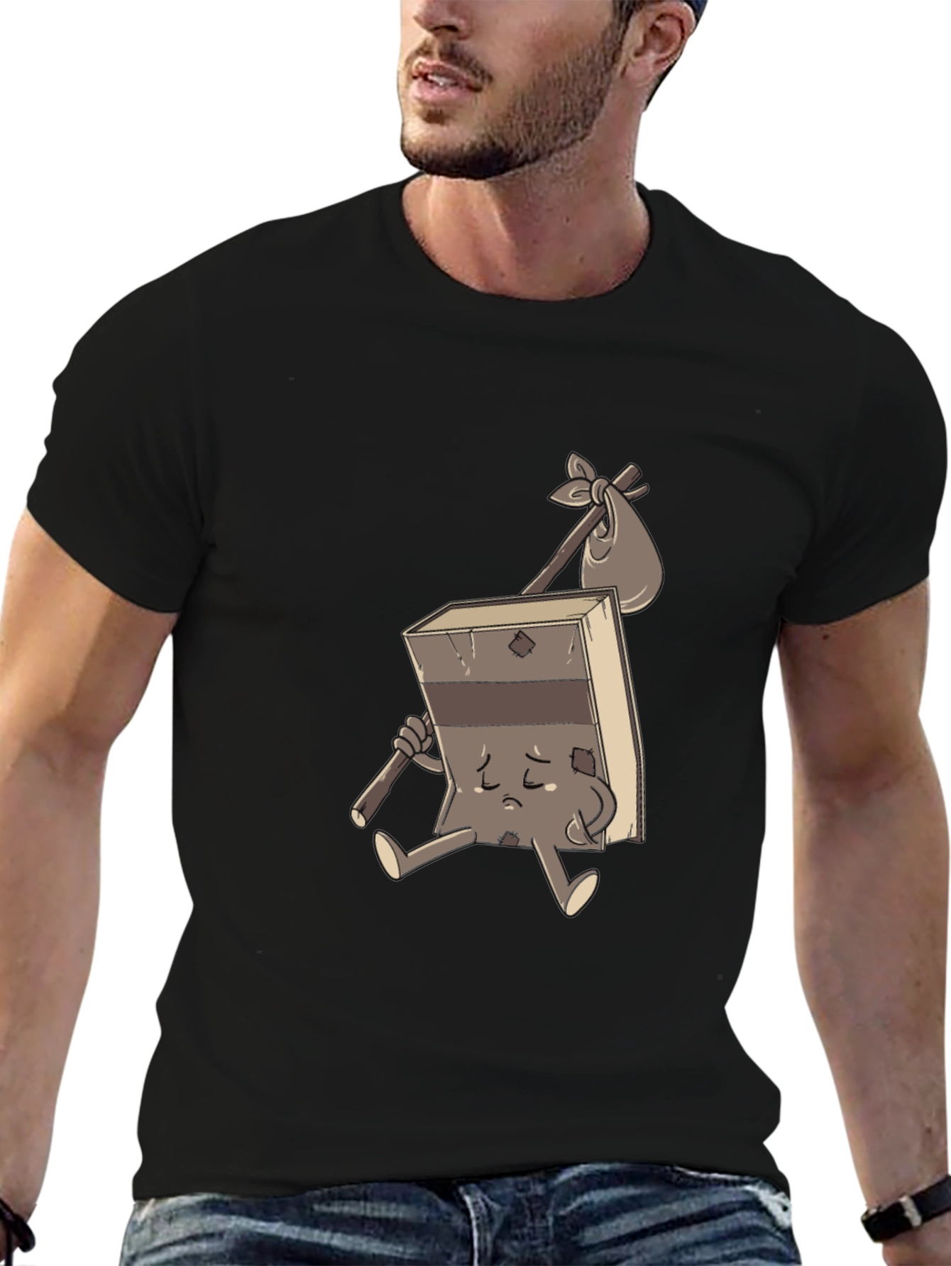 Sad Brownie Cartoon T-Shirt