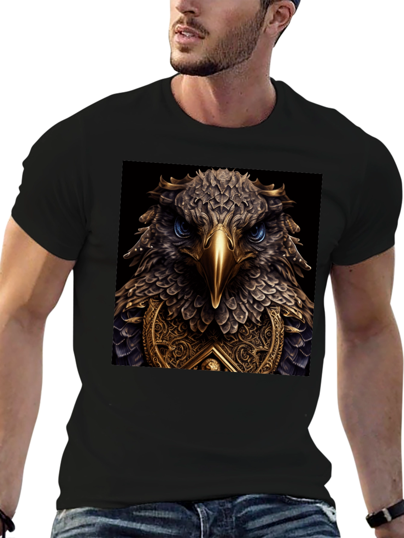 Eagle Crest Graphic Tee - Mens Black T-Shirt