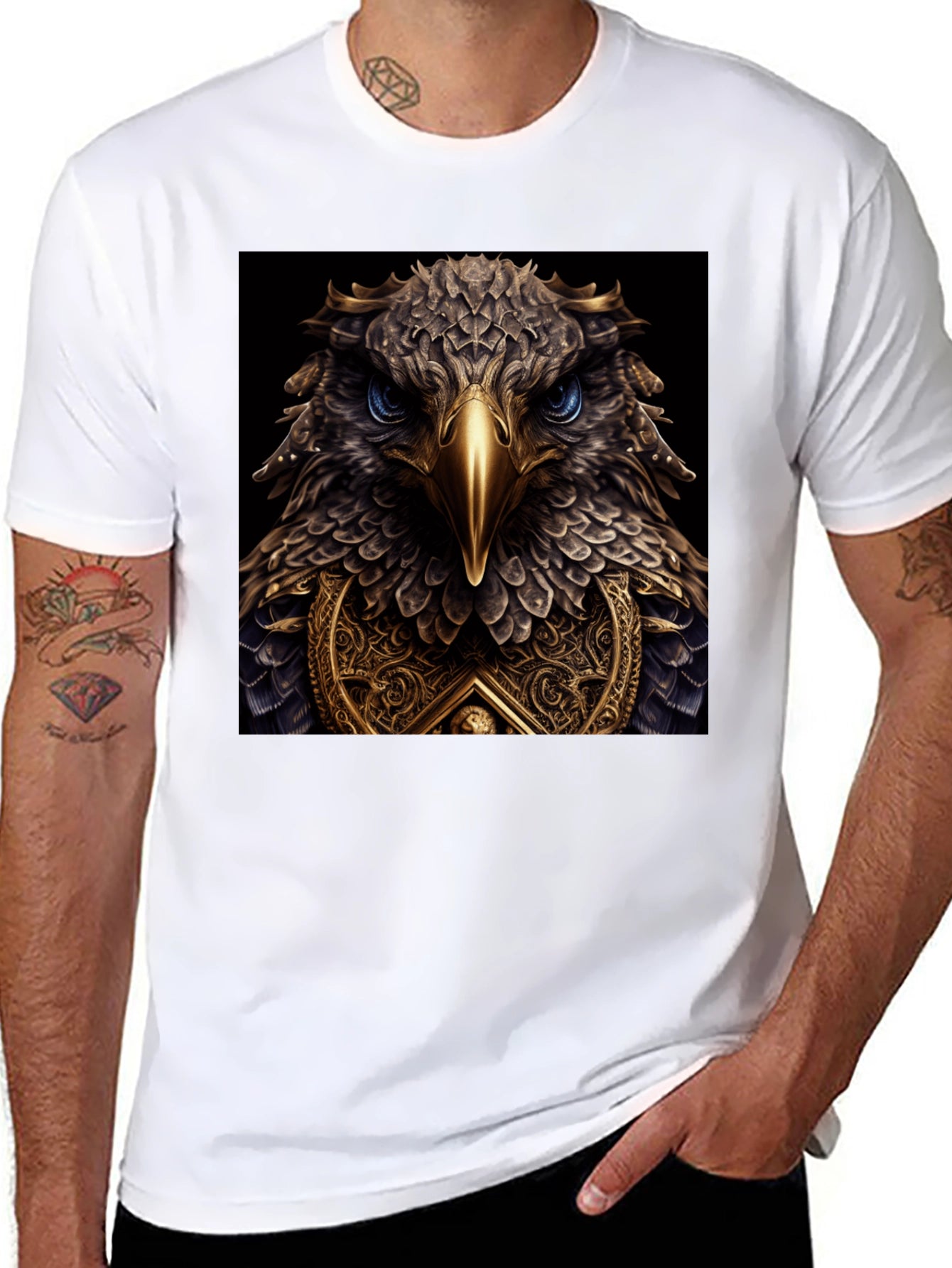 Eagle Crest Graphic Tee - Mens Black T-Shirt