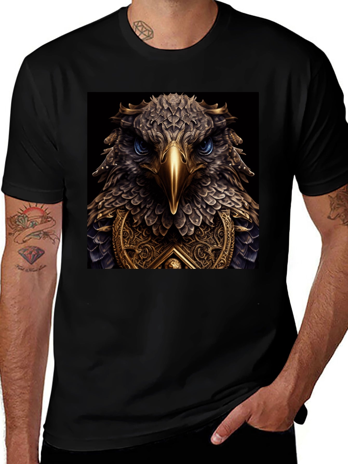 Eagle Crest Graphic Tee - Mens Black T-Shirt