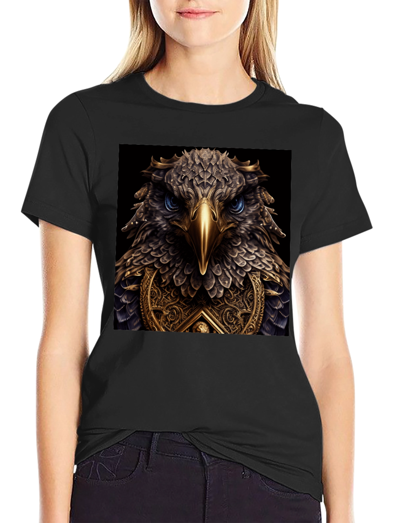 Eagle Crest Graphic Tee - Mens Black T-Shirt