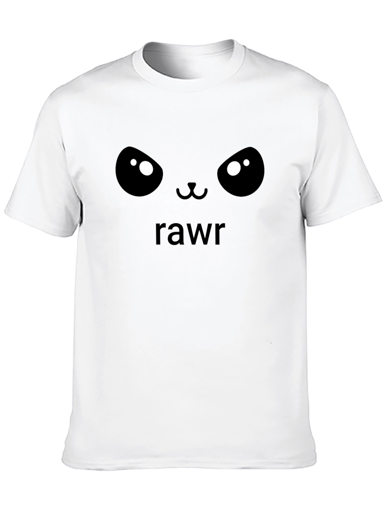 Rawr! Cute Black Panda Face Graphic T-Shirt