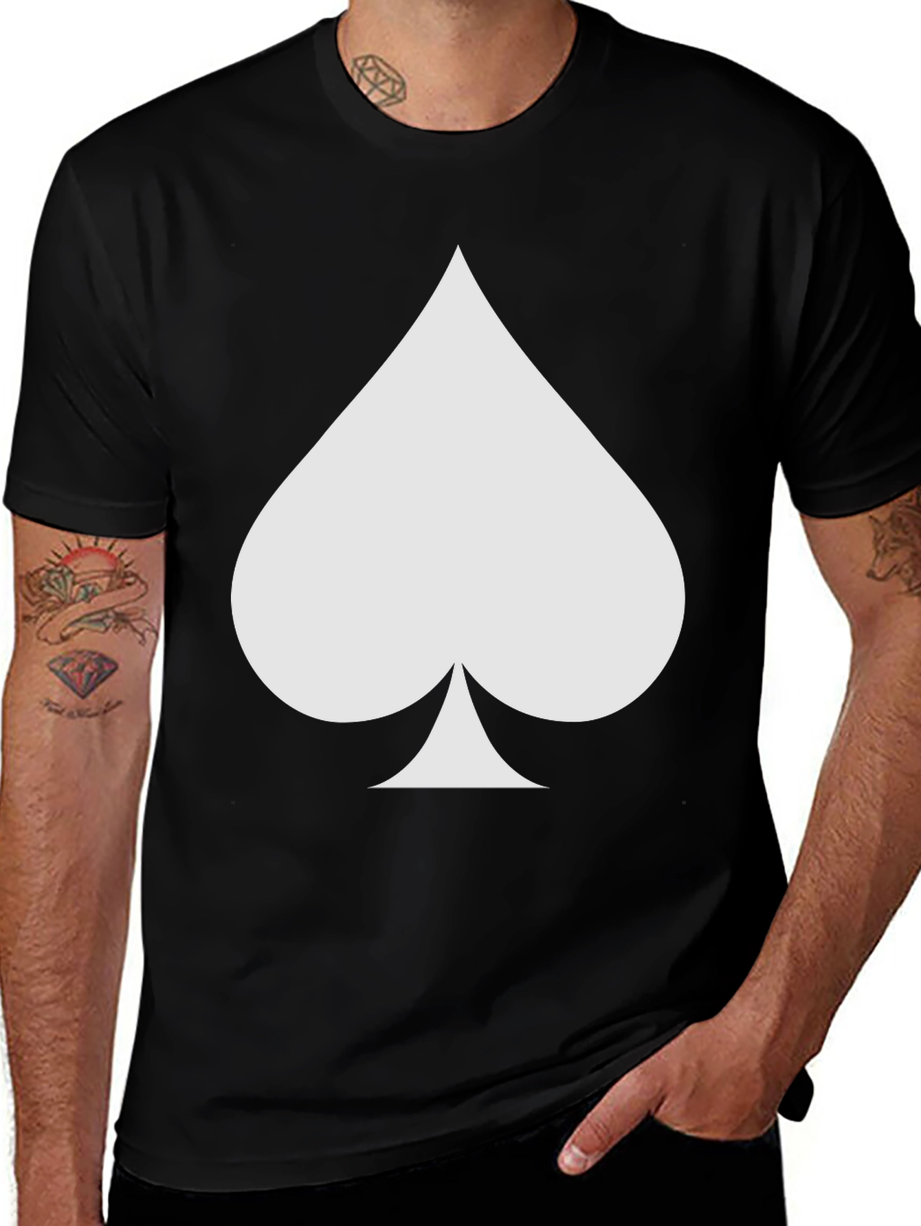 Spade Graphic Tee - Black Casual Shirt