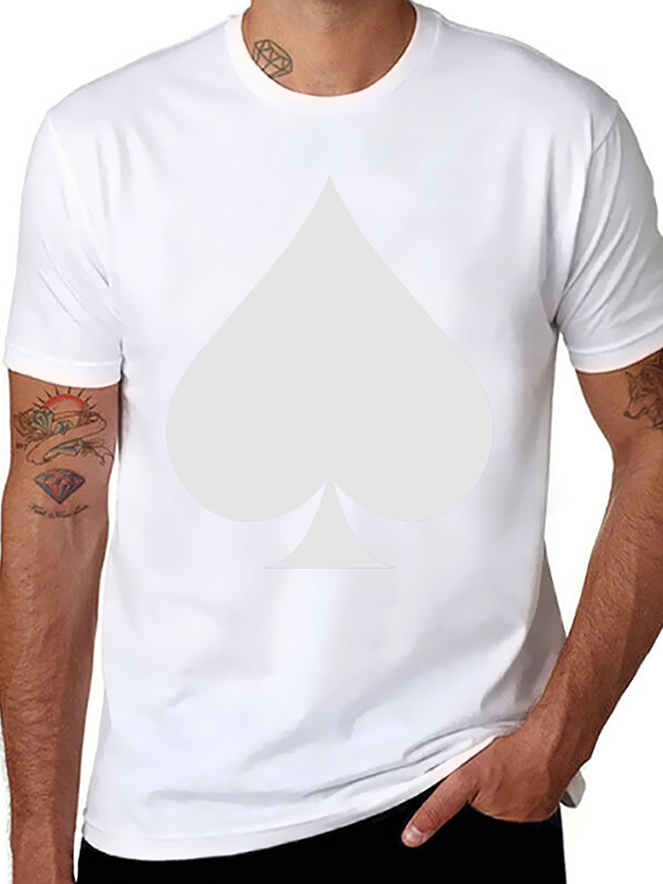Spade Graphic Tee - Black Casual Shirt