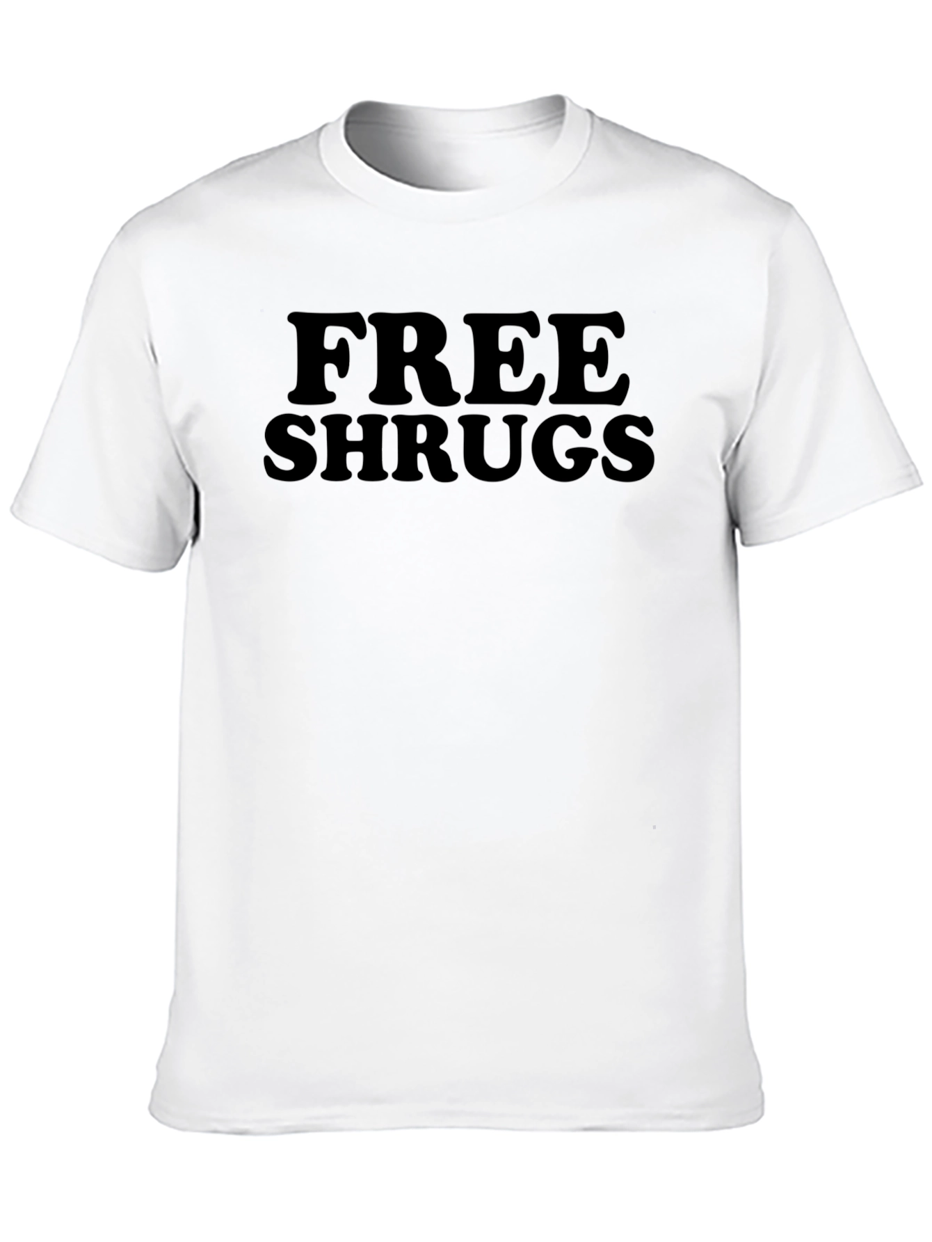 Free Shrugs Graphic Black T-Shirt