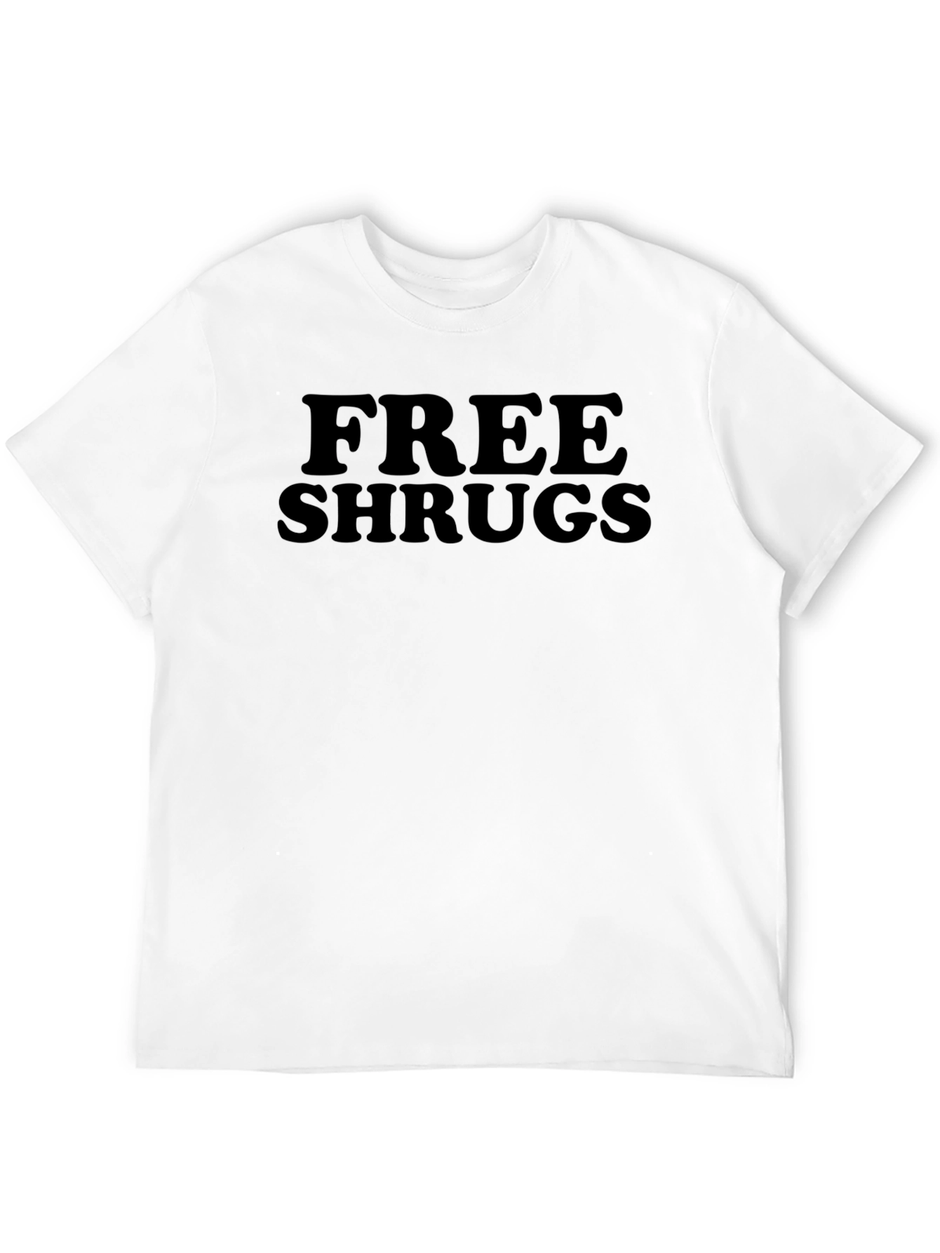 Free Shrugs Graphic Black T-Shirt