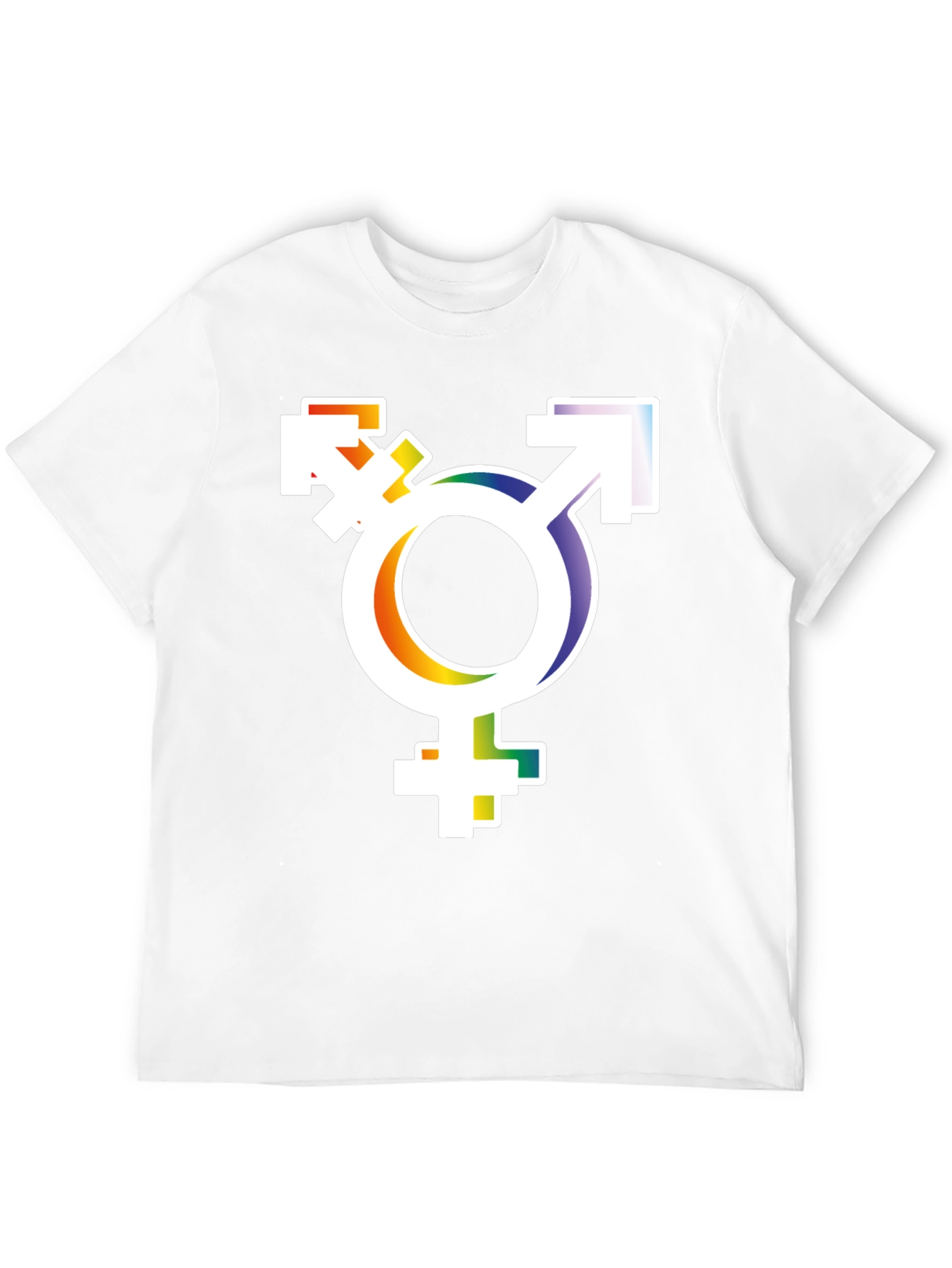 Transgender Pride T-Shirt - Rainbow Trans Symbol Tee