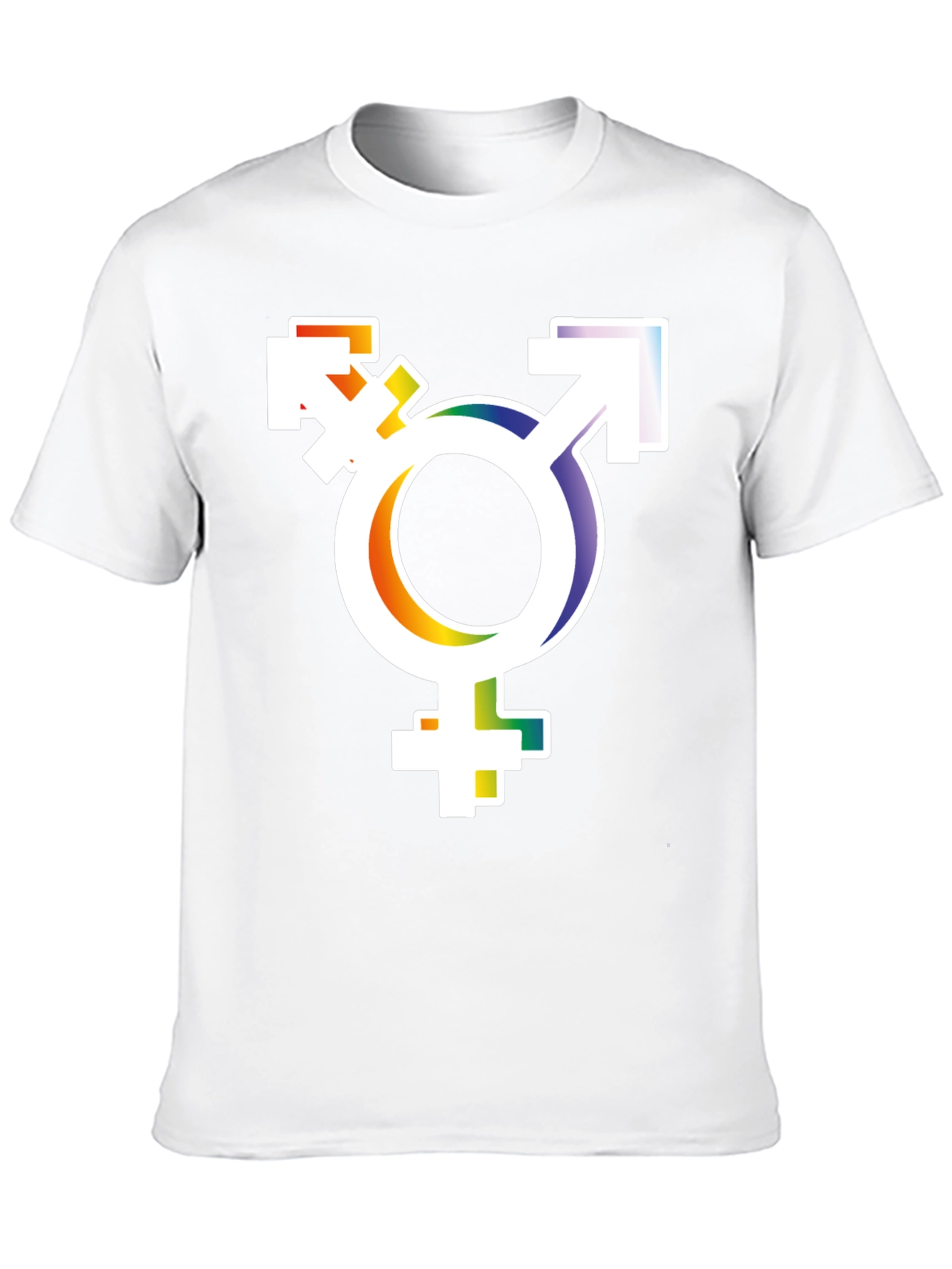 Transgender Pride T-Shirt - Rainbow Trans Symbol Tee
