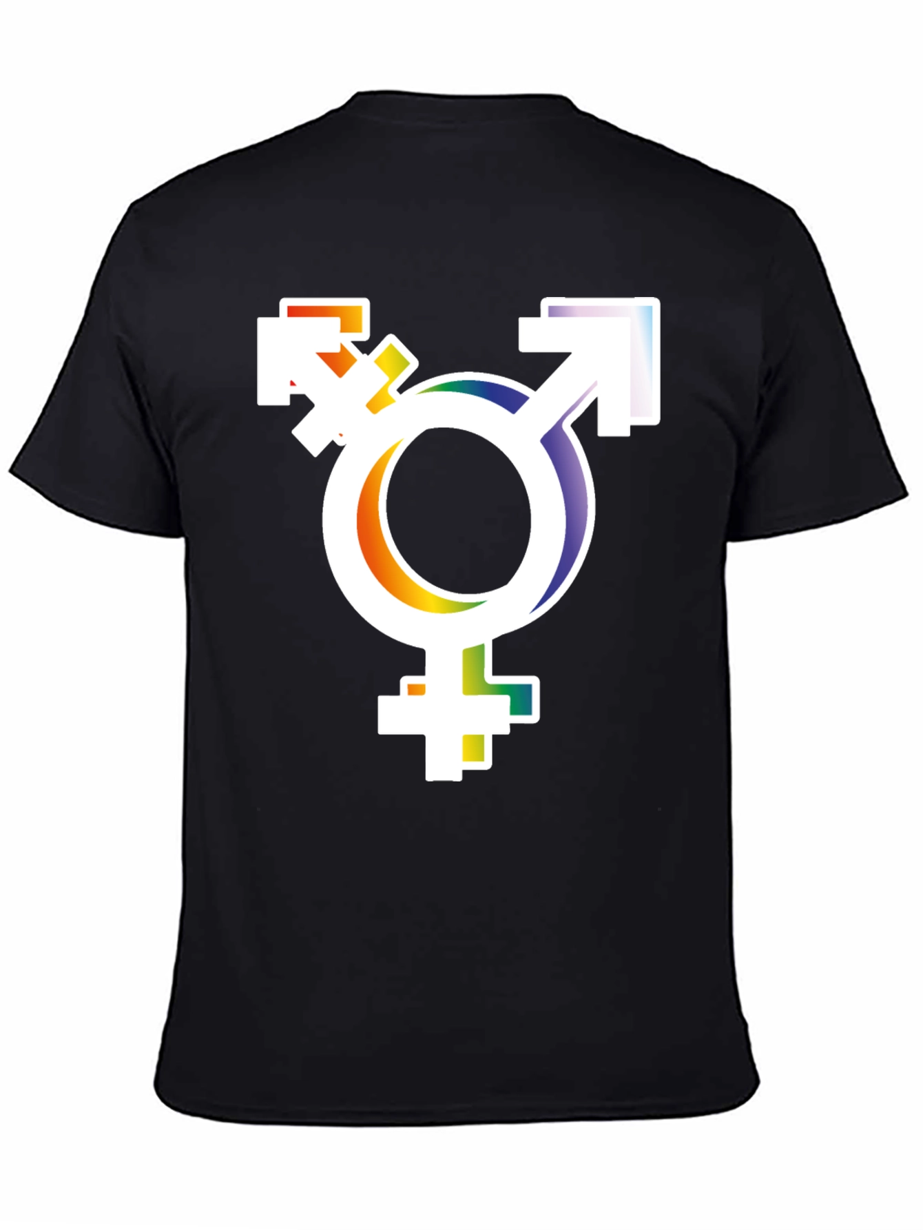 Transgender Pride T-Shirt - Rainbow Trans Symbol Tee