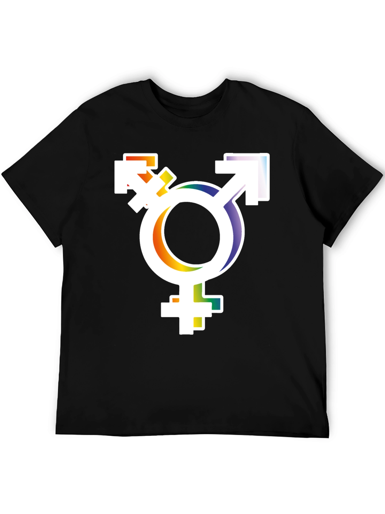Transgender Pride T-Shirt - Rainbow Trans Symbol Tee