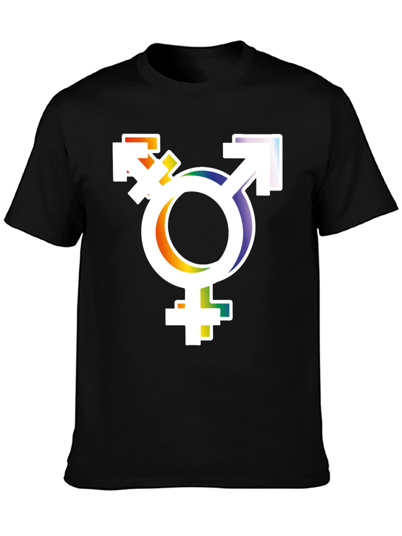 Transgender Pride T-Shirt - Rainbow Trans Symbol Tee