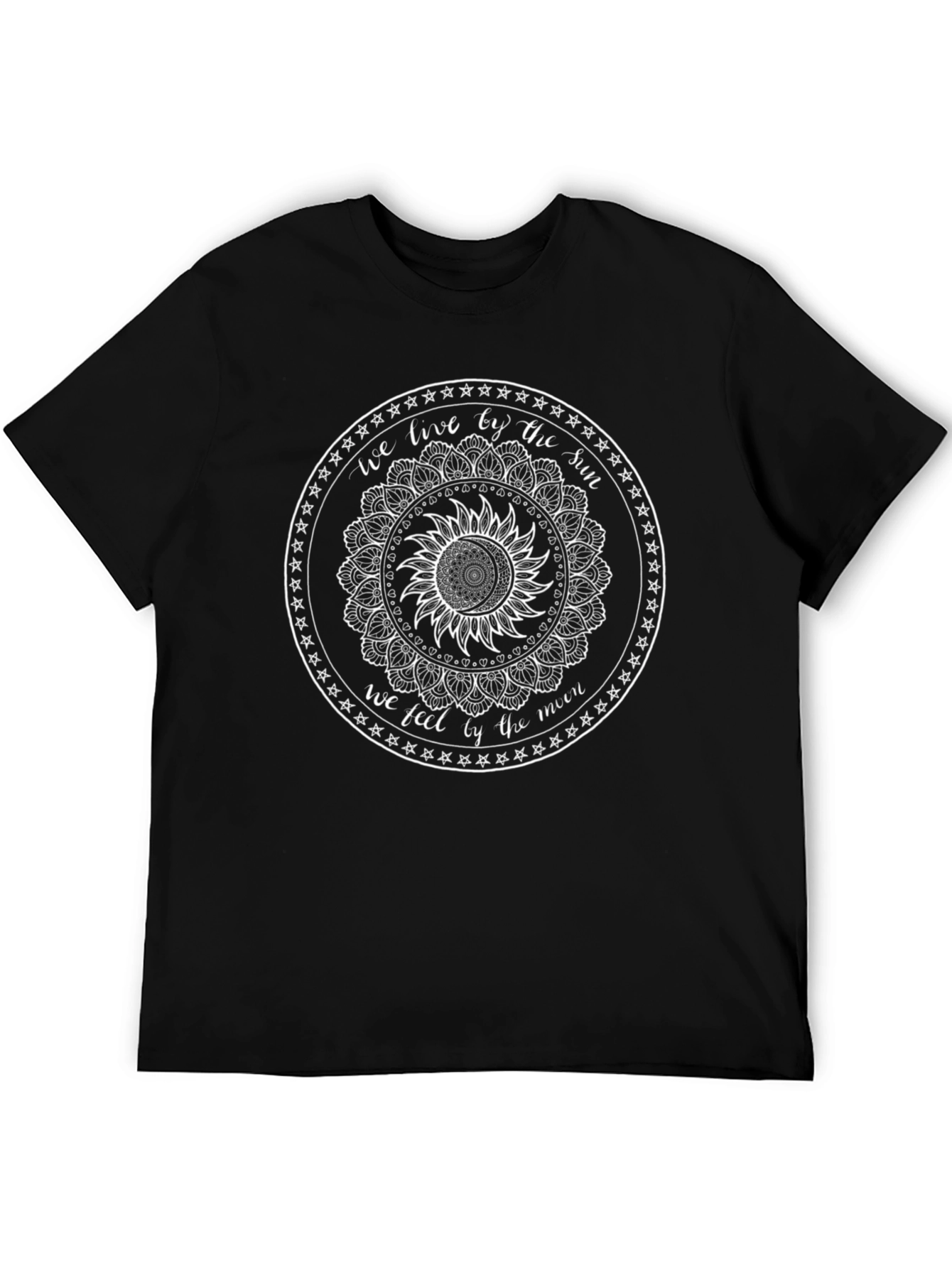 Sun and Moon Graphic Tee - Black