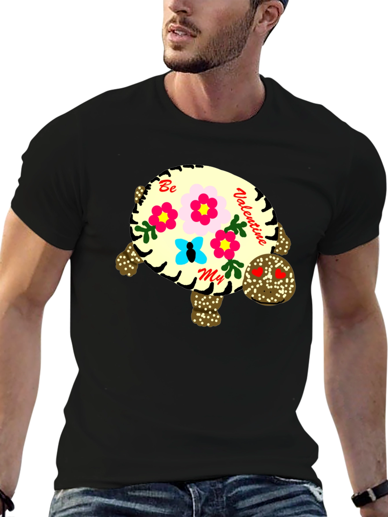 Valentine Turtle Graphic T-Shirt