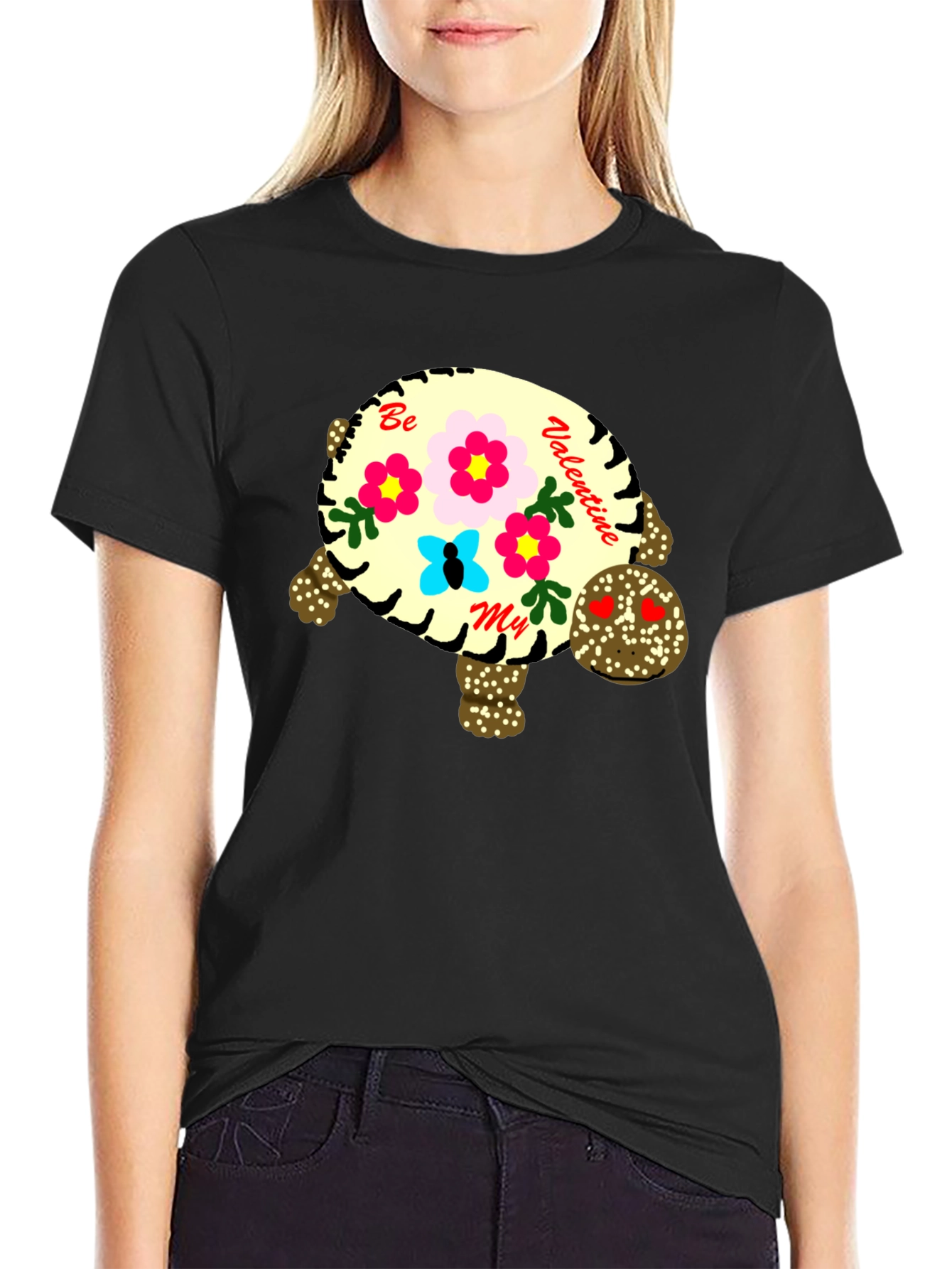 Valentine Turtle Graphic T-Shirt