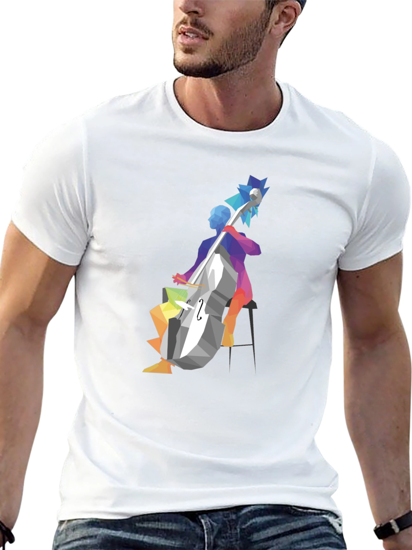 Abstract Musician Graphic T-Shirt