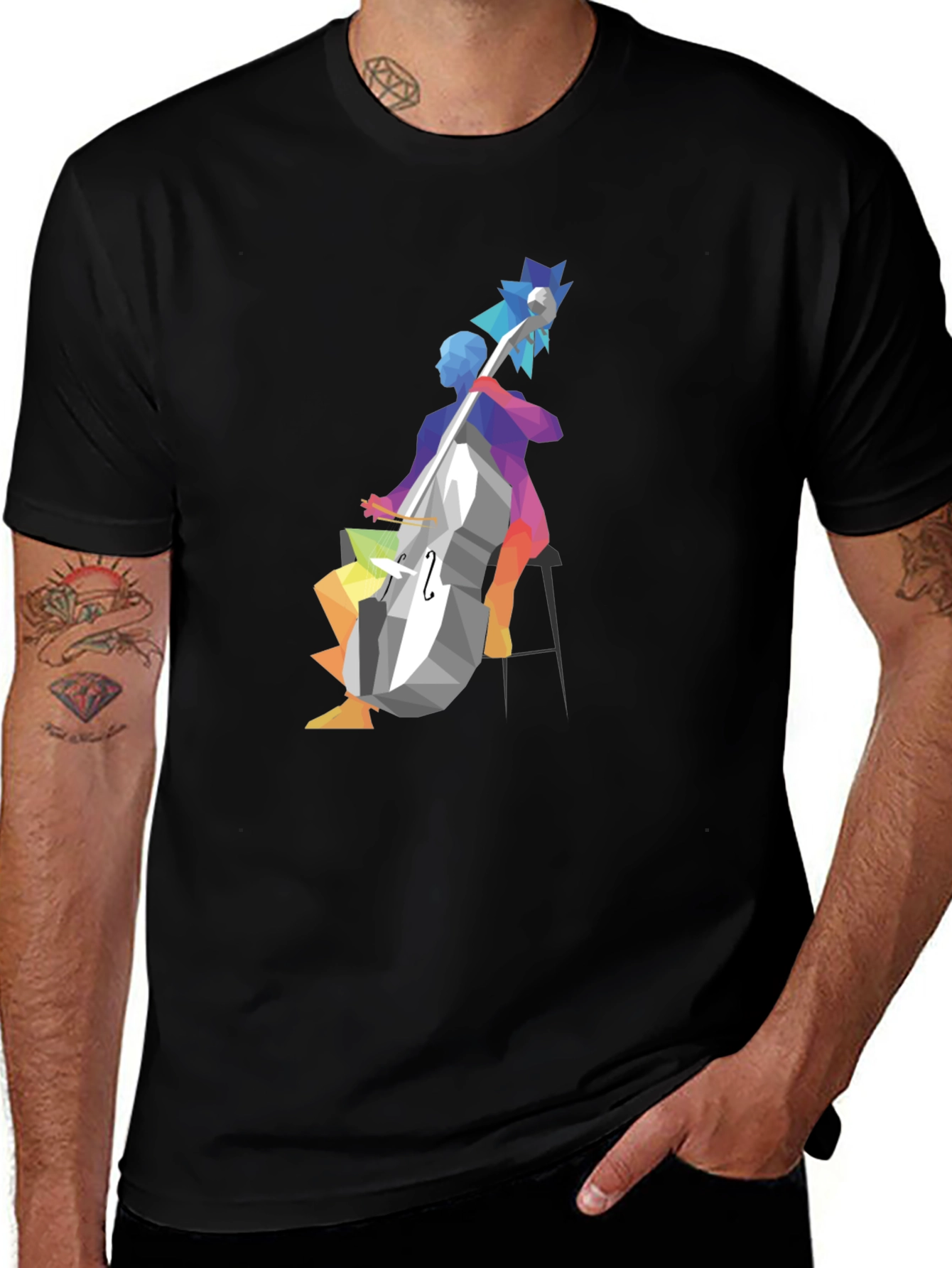 Abstract Musician Graphic T-Shirt