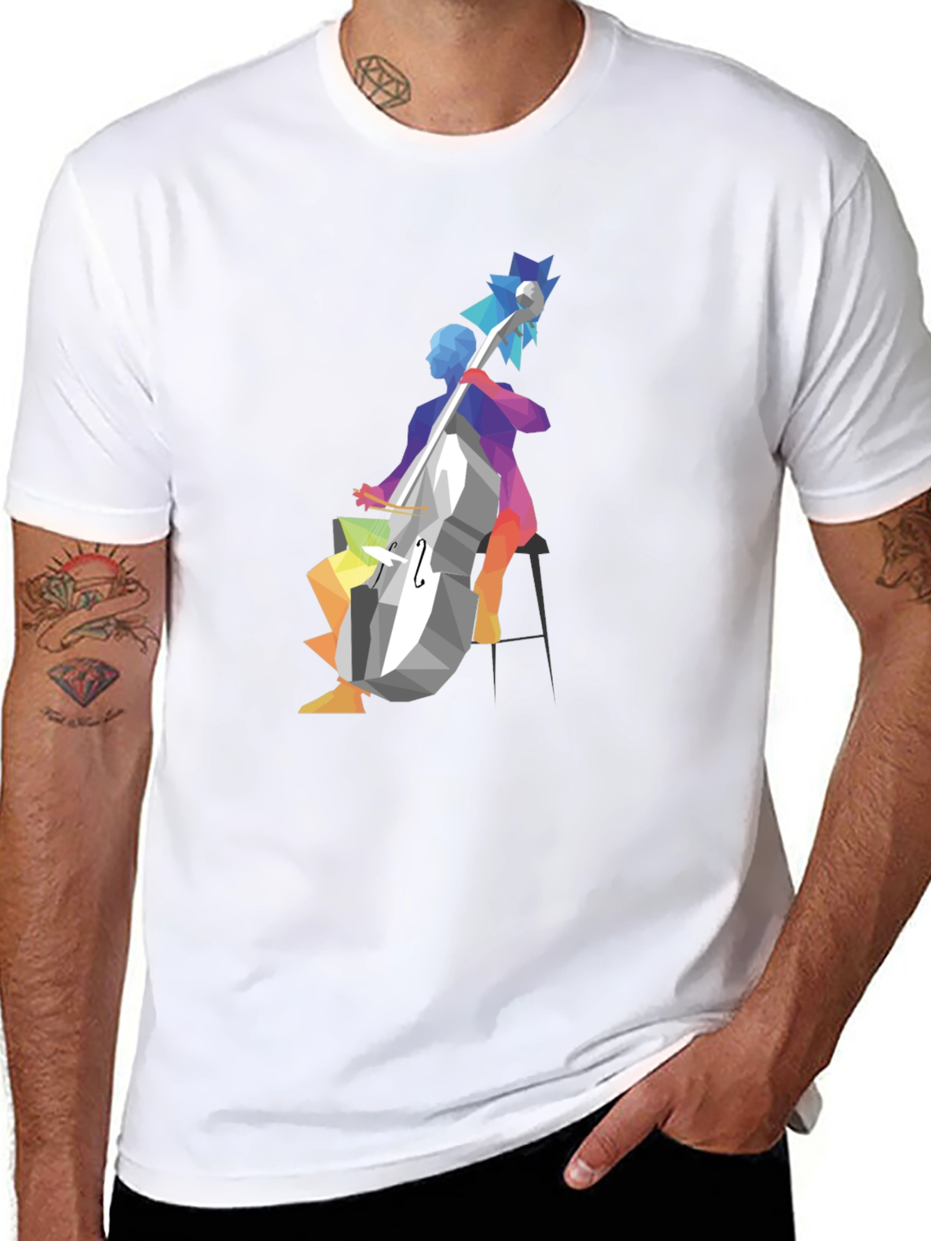 Abstract Musician Graphic T-Shirt