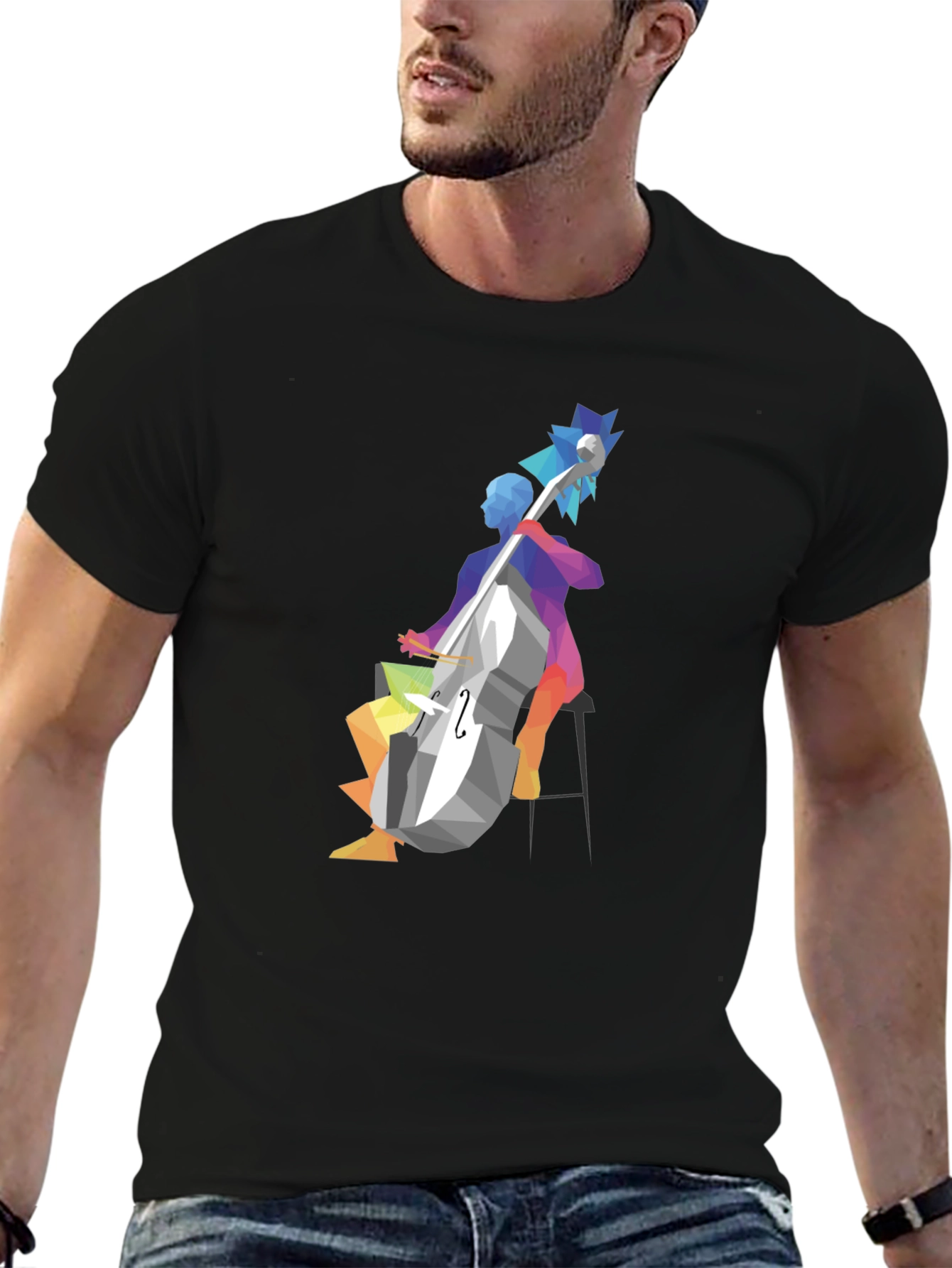 Abstract Musician Graphic T-Shirt